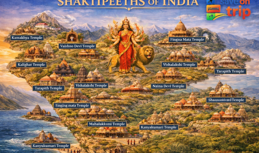 List of 51 Shakti Peeths with Names, Locations, & Body Parts